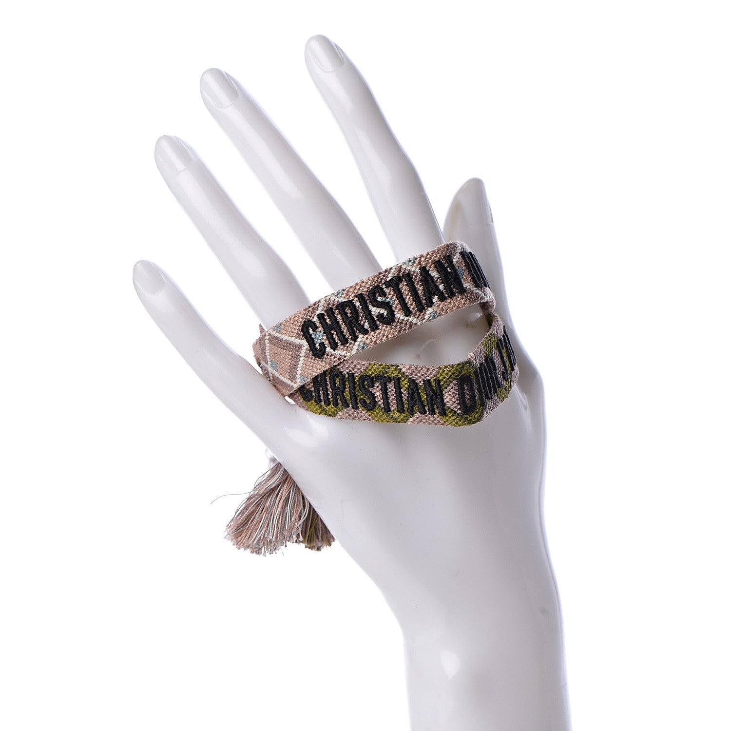 Christian Dior Woven Cotton J'Adior Friendship Bracelet Set 2 of 4