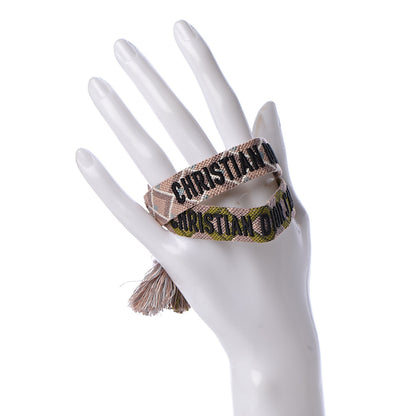 Christian Dior Woven Cotton J'Adior Friendship Bracelet Set 2 of 4