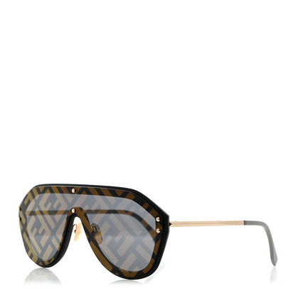 Fendi FF Fabulous Shield Sunglasses FF M0039/G/S Brown 1 of 8