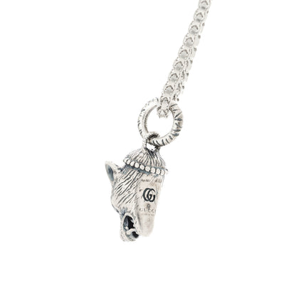 Gucci Sterling Silver Anger Forest Wolf Head Necklace 7 of 7