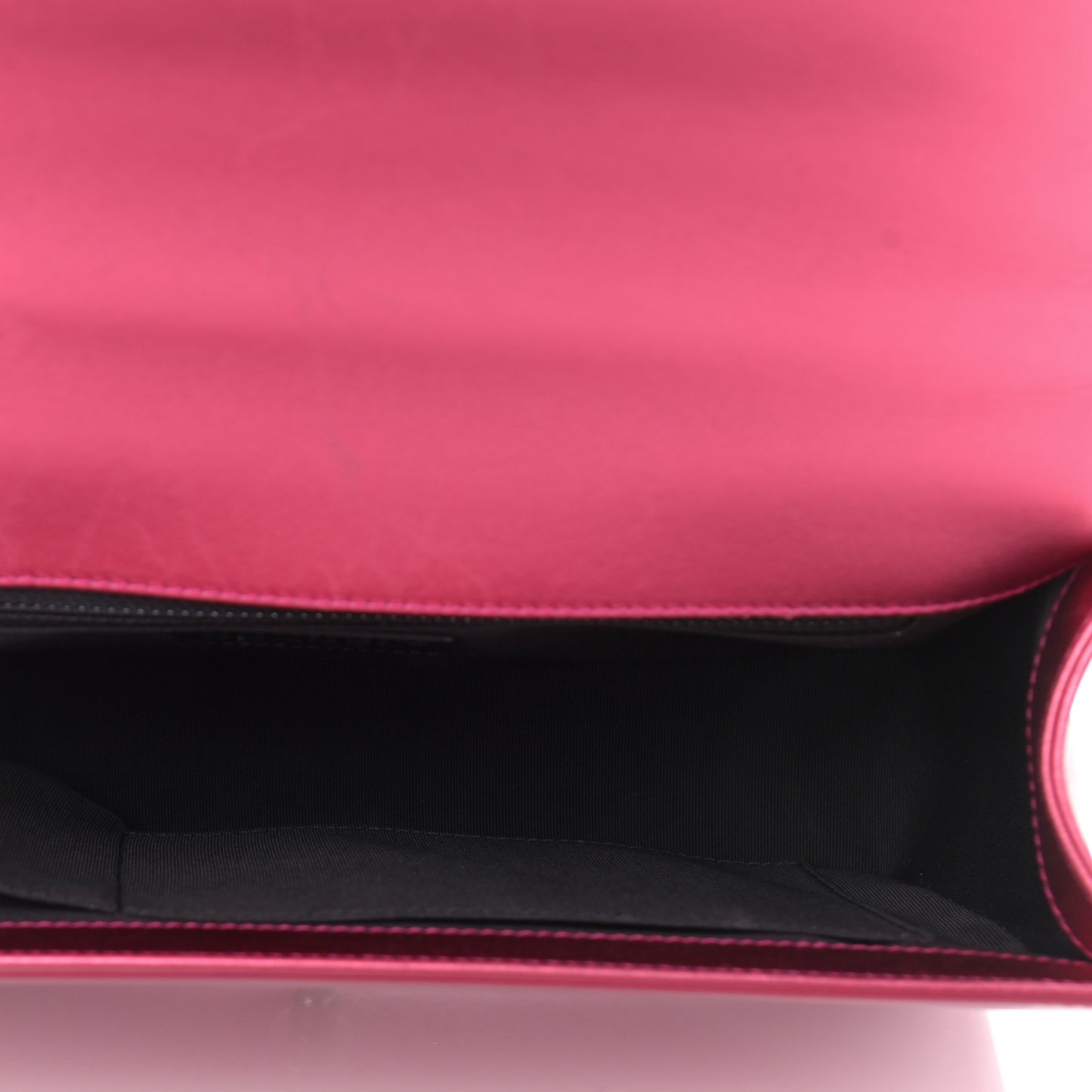 Metallic Patent Quilted New Medium Boy Flap Fuchsia