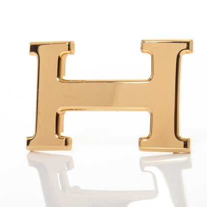 Hermes Leather Reversible H Belt 65 Gold Blanc 3 of 16