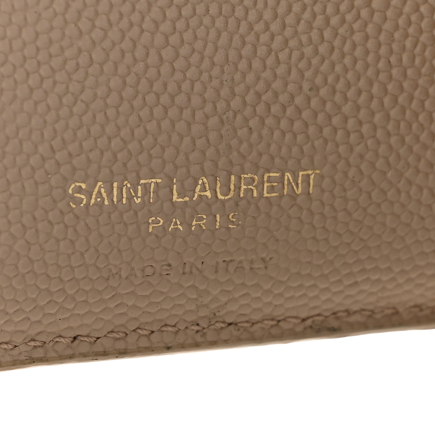 Grain De Poudre Matelasse Chevron Cassandre Fragments Zipperred Bi-Fold Wallet Dark Beige