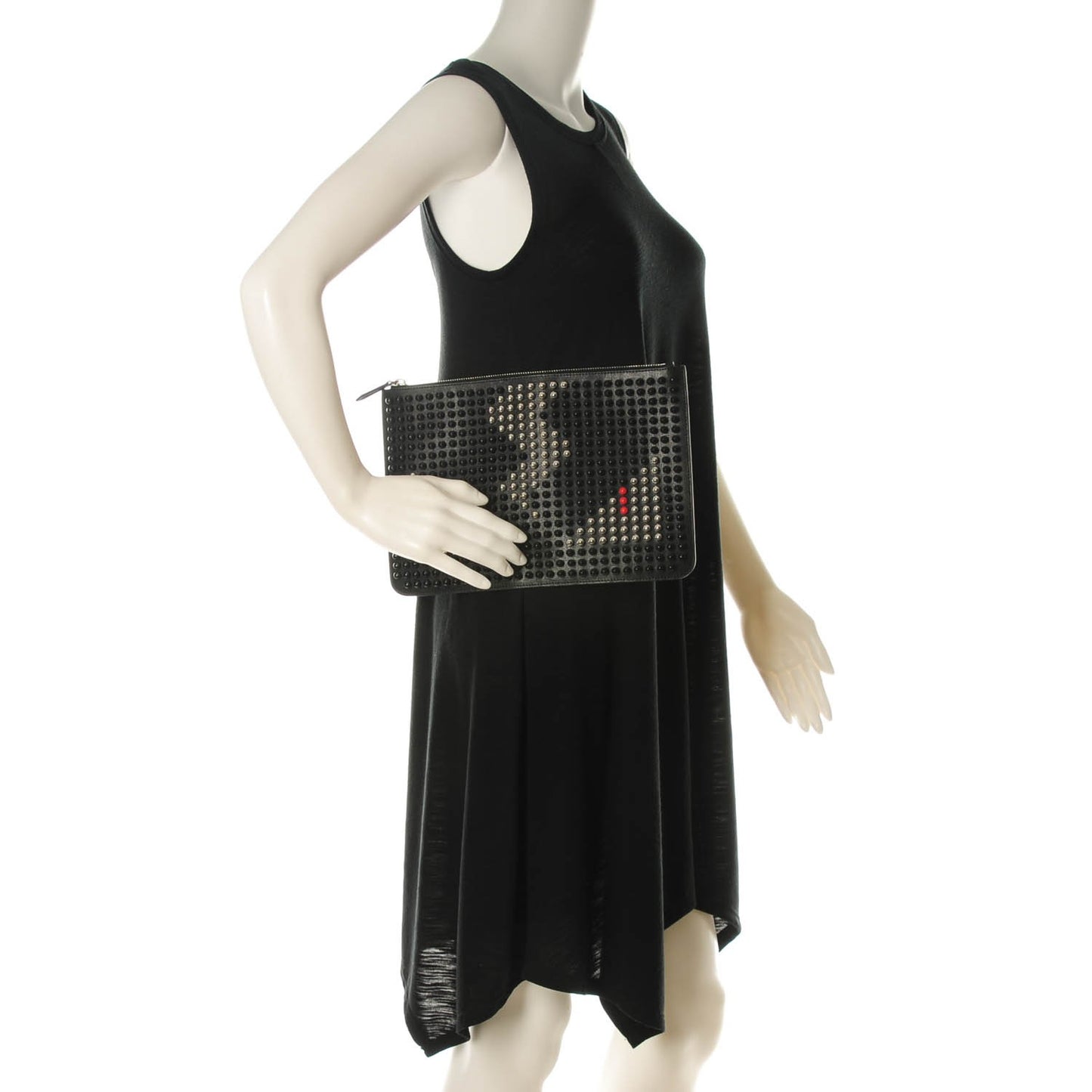 Vitello Elite Lightning Monster Eyes Studded Pouch Black