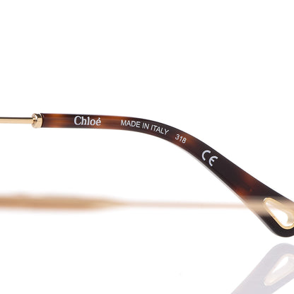 Chloe Poppy Aviator Sunglasses CE 130S Gold Havana 5 of 7