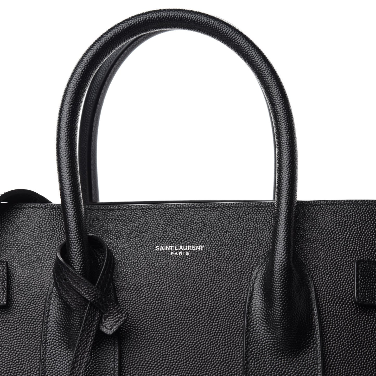 Grained Calfskin Small Sac De Jour Black