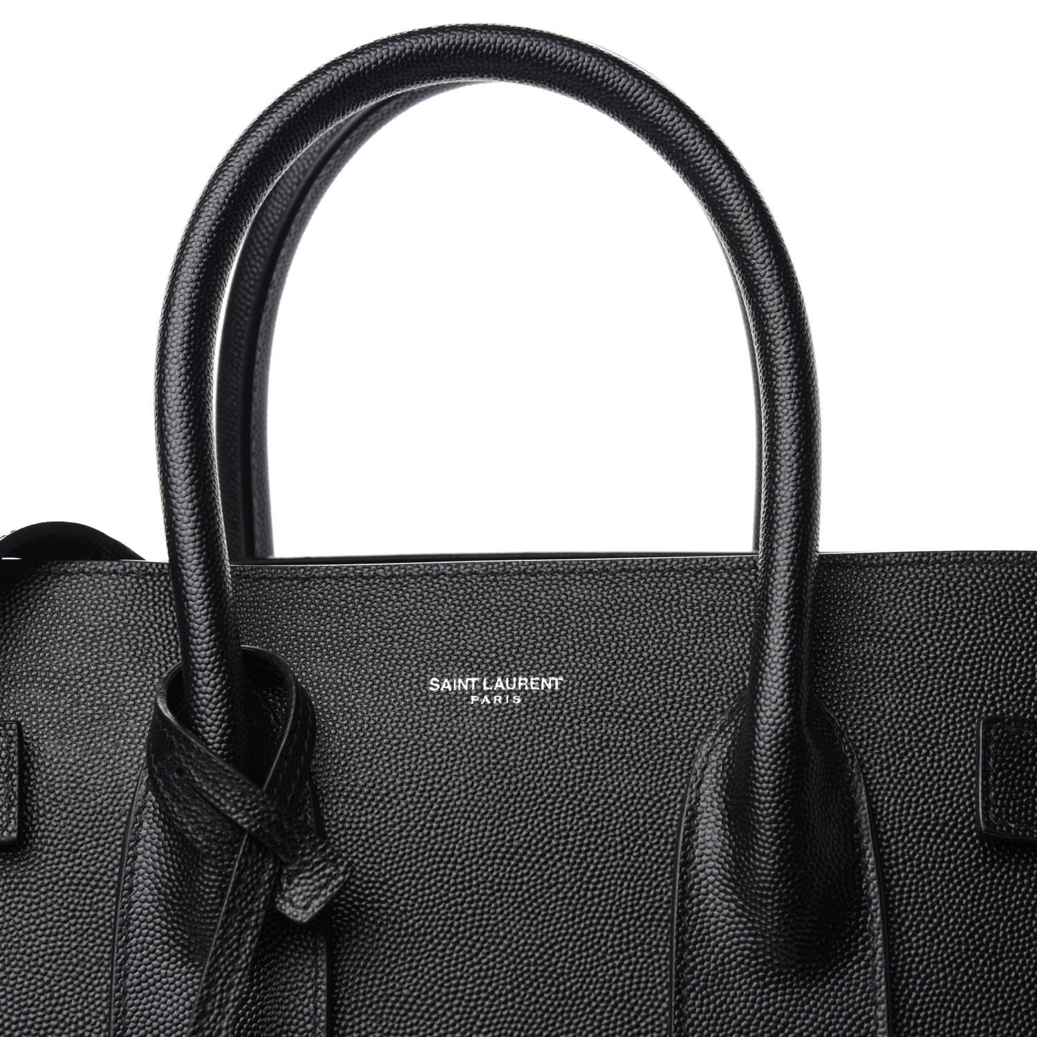 Saint Laurent Grained Calfskin Small Sac De Jour Black 9 of 9