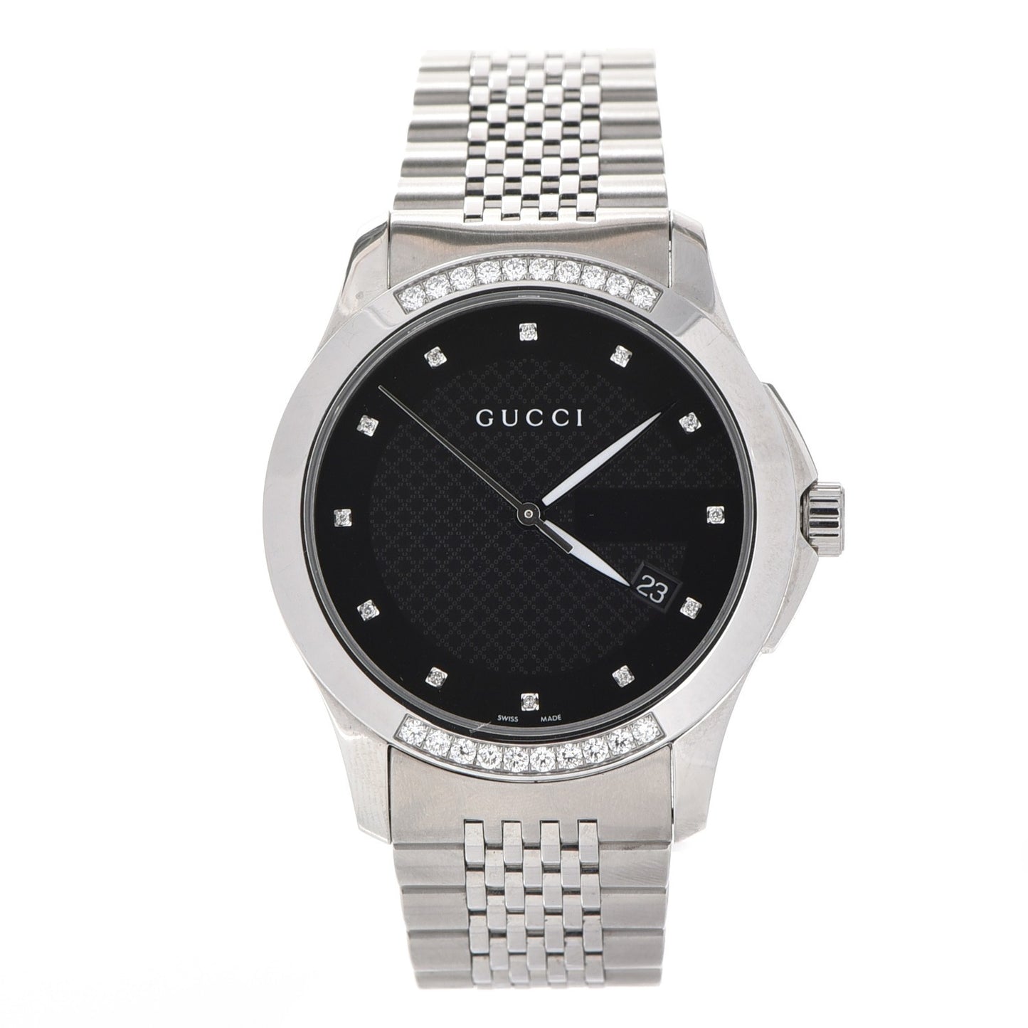 Stainless Steel Diamond 38mm G-Timeless Quartz Watch Black