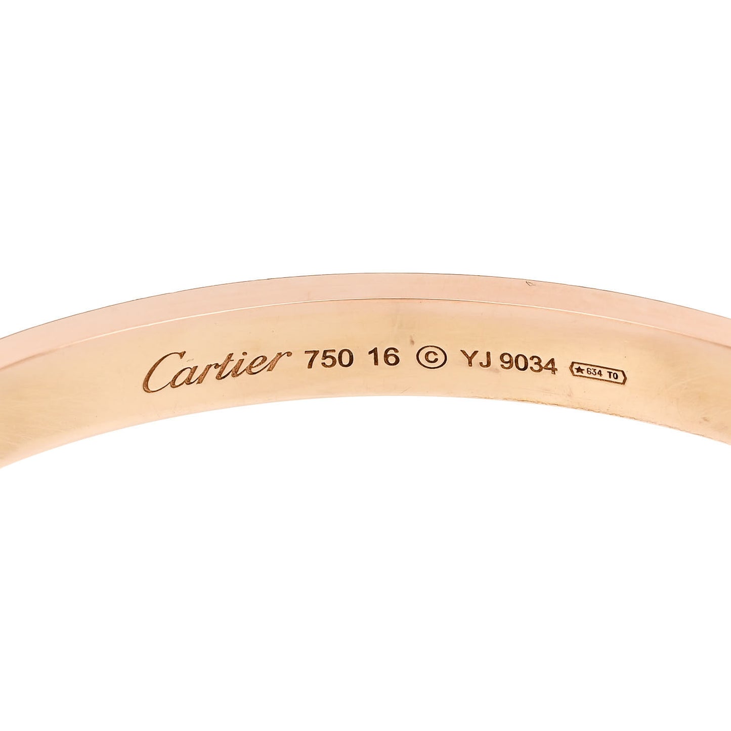 18K Pink Gold LOVE Bracelet 16