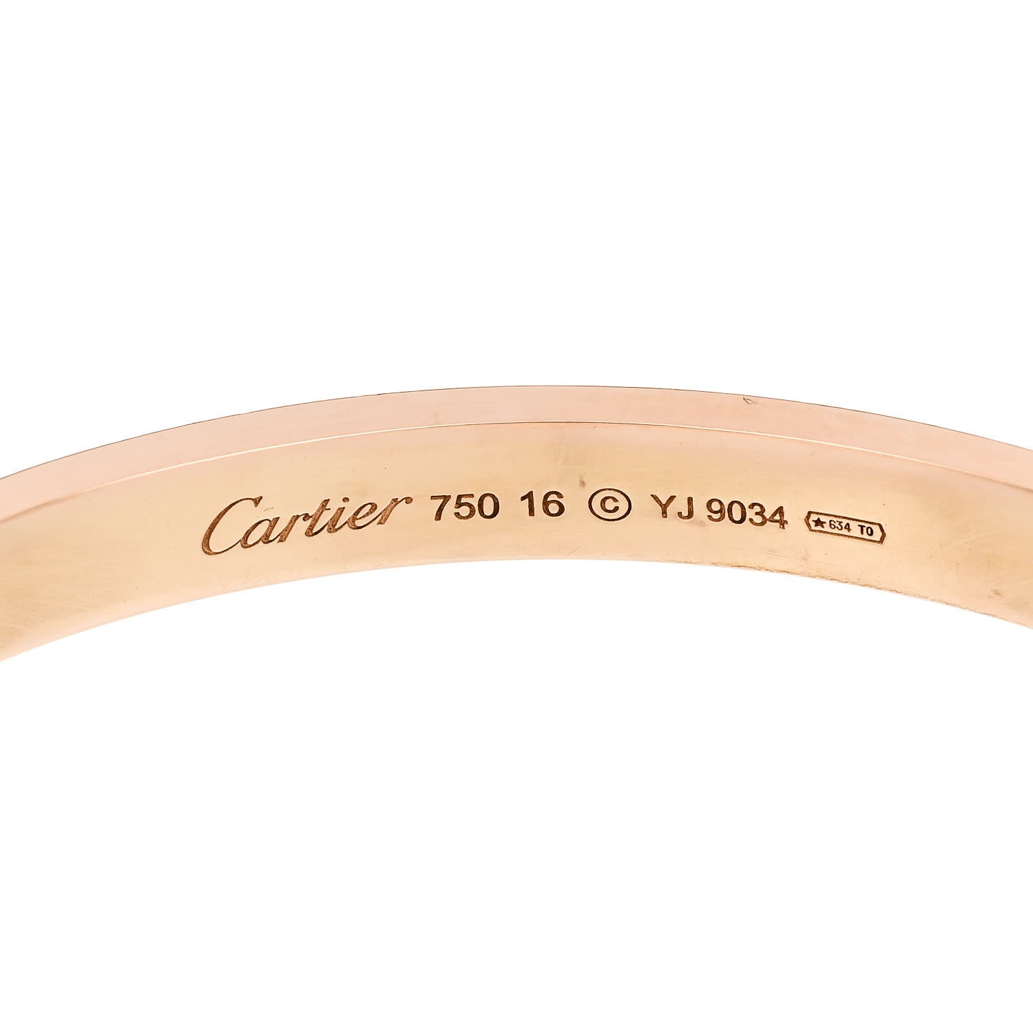 Cartier 18K Pink Gold LOVE Bracelet 16 6 of 9