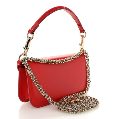 Valentino Garavani Calfskin Enamel Vlogo Small Loco Shoulder Bag Rouge Pur 3 of 9