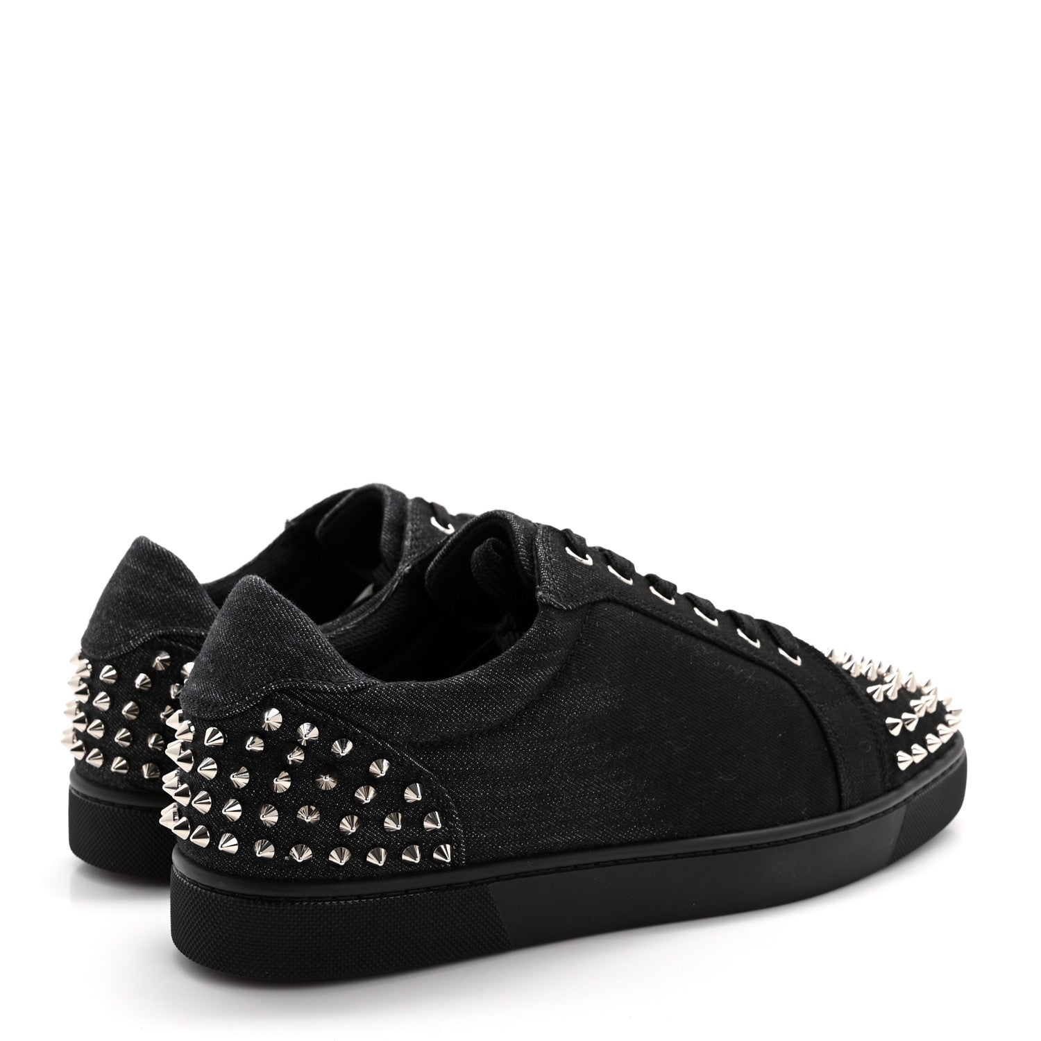 Christian Louboutin Denim Mens Seavaste 2 Orlato Flat Sneakers 42.5 Black 4 of 10