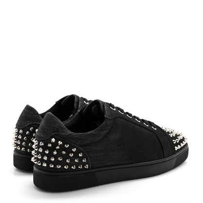 Christian Louboutin Denim Mens Seavaste 2 Orlato Flat Sneakers 42.5 Black 4 of 10