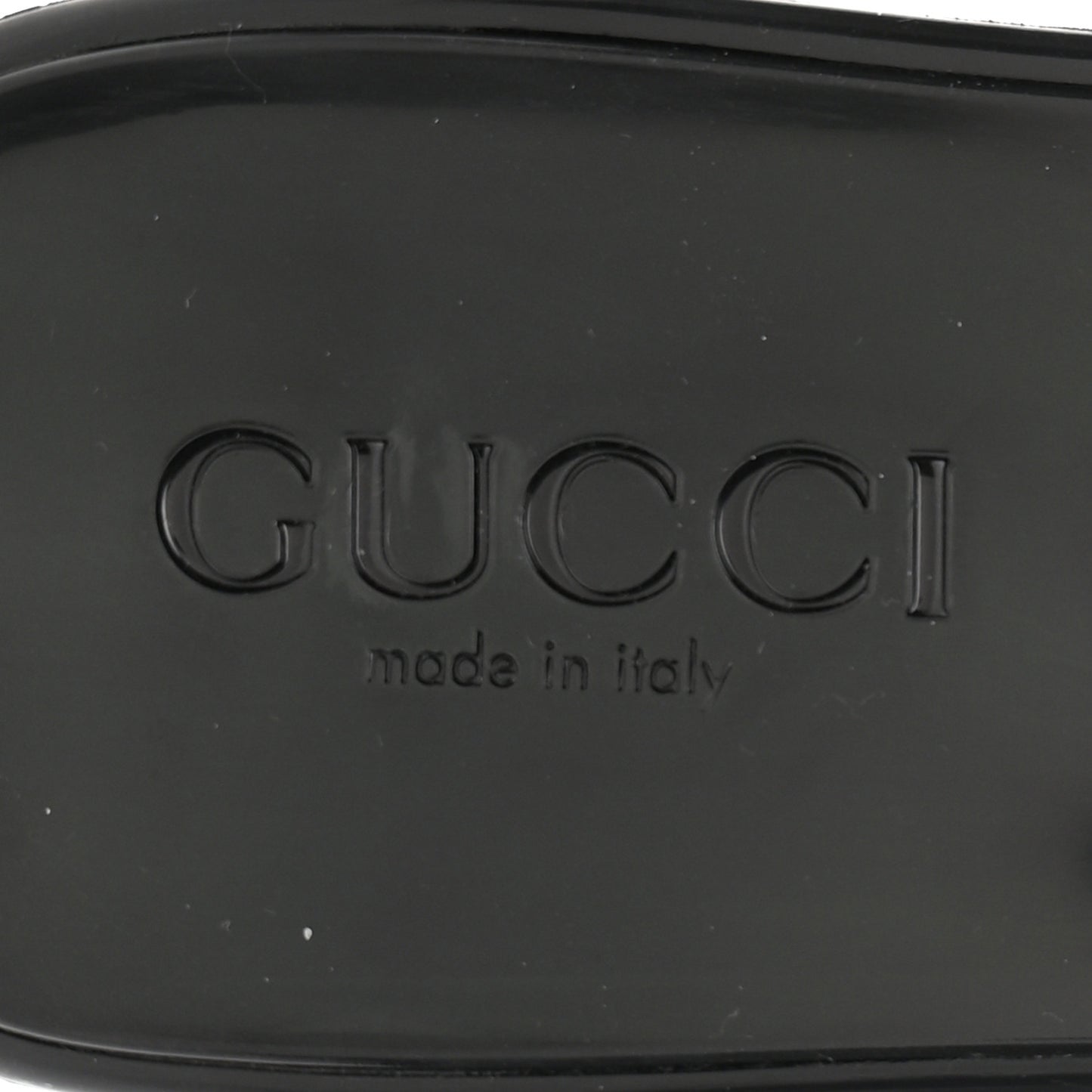 Rubber Gucci Logo Womens Platform 20/60mm Slide Sandals 37 Black