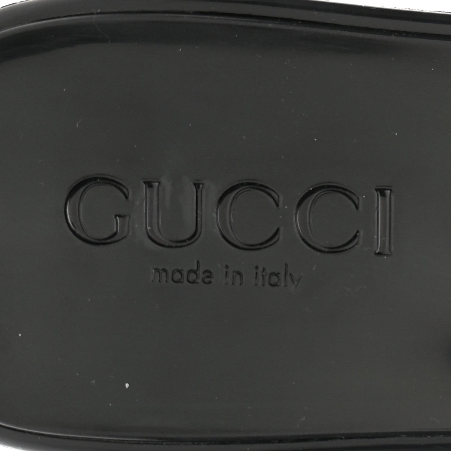 Gucci Rubber Gucci Logo Womens Platform 20/60mm Slide Sandals 37 Black 8 of 10