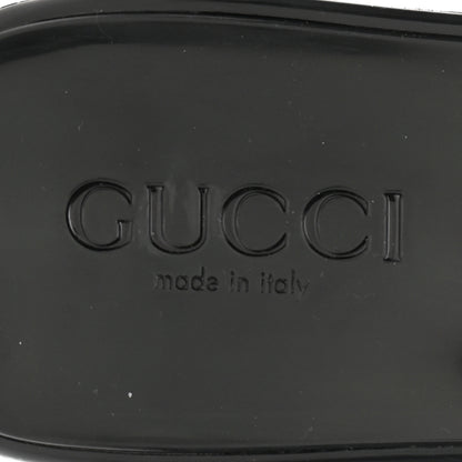 Gucci Rubber Gucci Logo Womens Platform 20/60mm Slide Sandals 37 Black 8 of 10