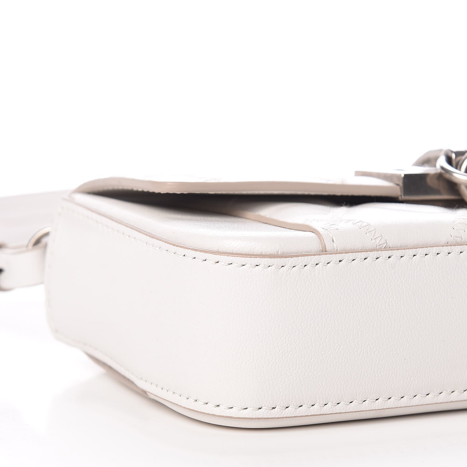 Givenchy Goatskin Quilted GV3 Mini Pocket Convertible Bag White 7 of 9