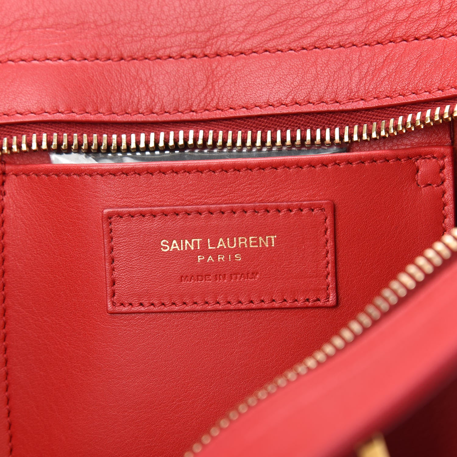 Saint Laurent Calfskin Small Classic Y Cabas Red 6 of 8