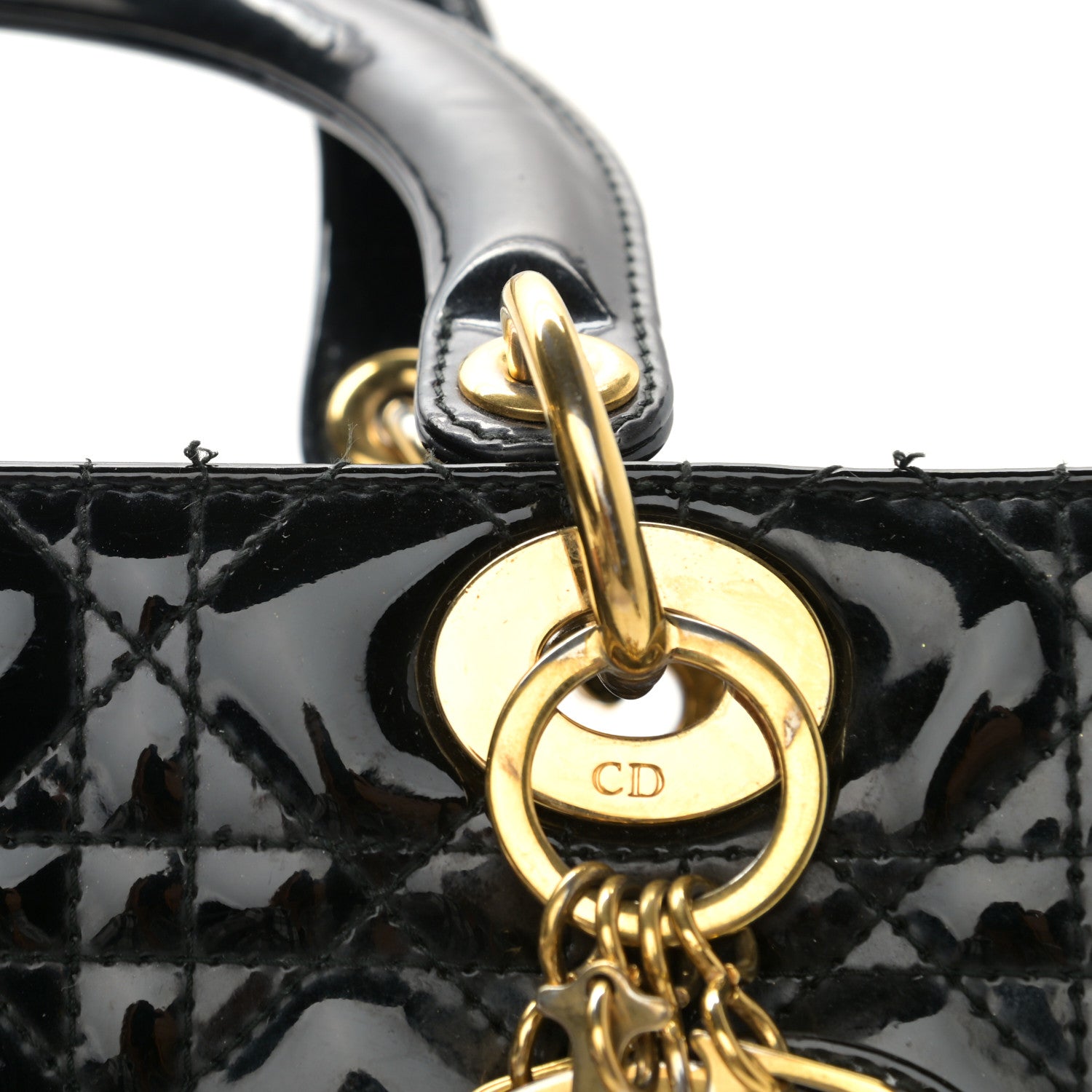 Christian Dior Patent Cannage Medium Lady Dior Black 15 of 15