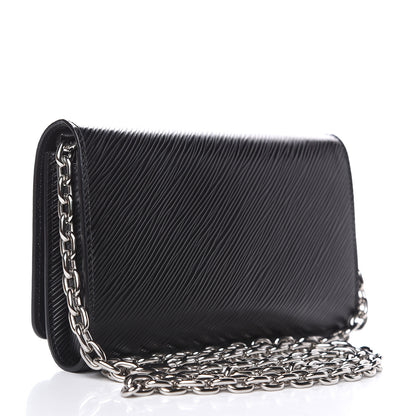 Louis Vuitton Epi Twist Chain Wallet Black 3 of 8