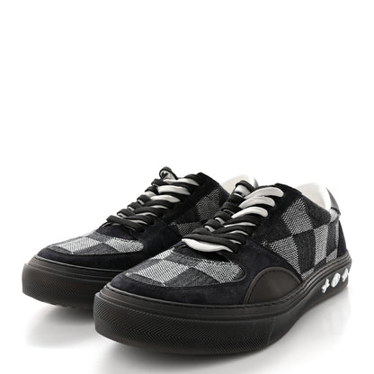 Louis Vuitton Damier Distorted Mens LV Ollie Sneakers 8.5 Black 3 of 11