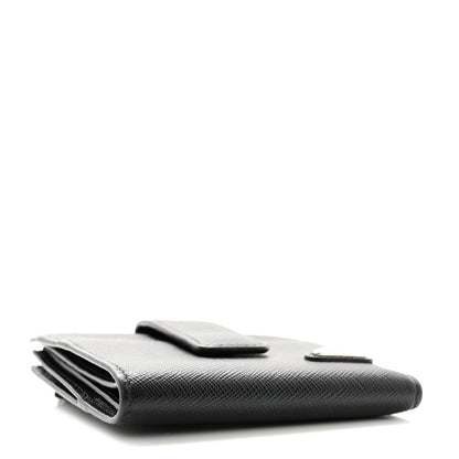 Prada Saffiano Small Triangle Wallet Black 4 of 9