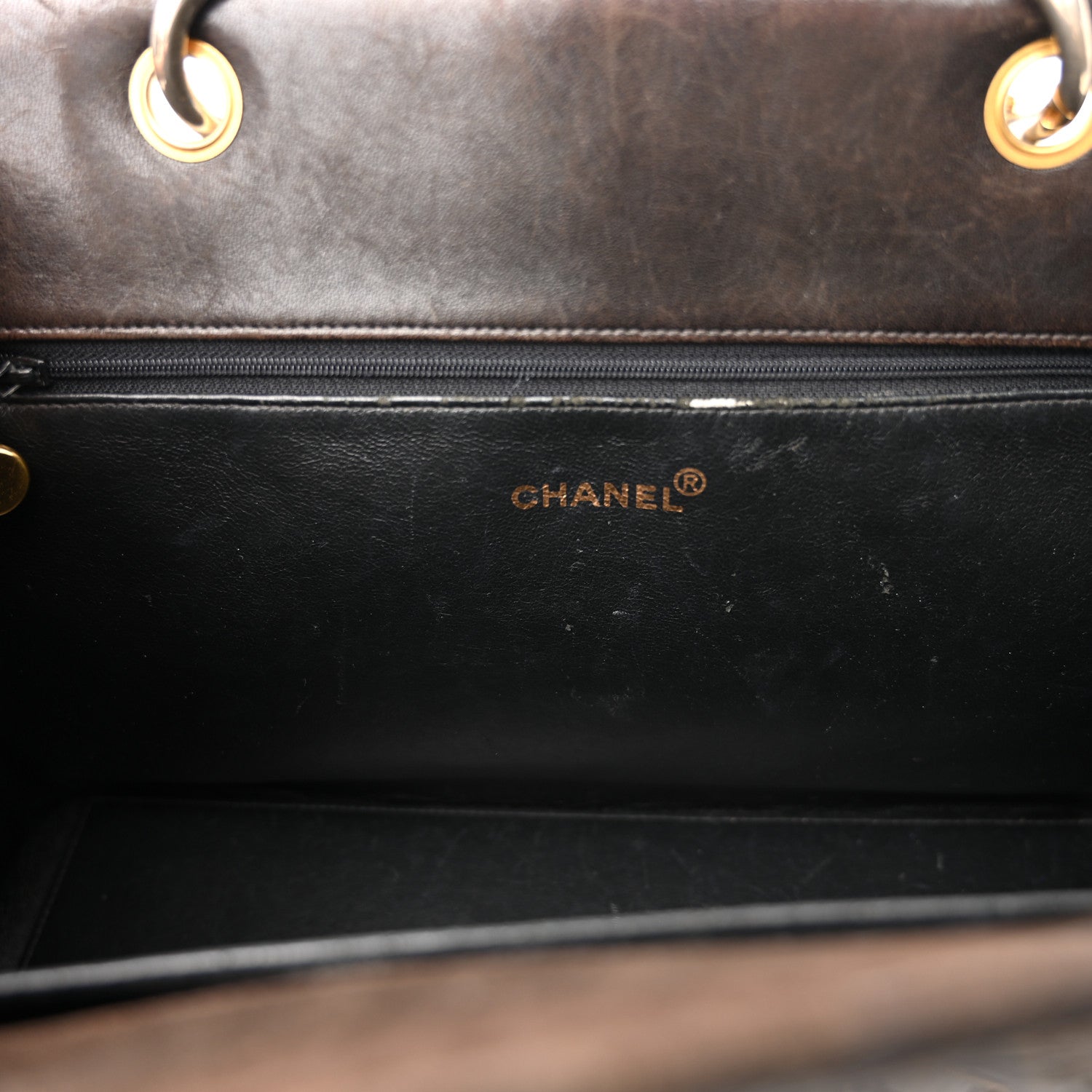 Chanel Patent Quilted Grand Shopping Tote GST Black 16 of 26