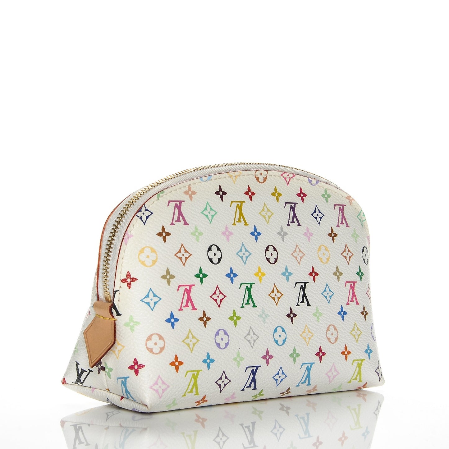 Monogram Multicolor Cosmetic Pouch White Litchi