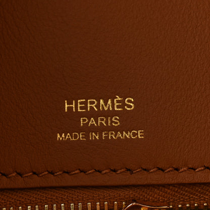 Hermes Veau Doblis Swift Grizzly Birkin 25 Gold 6 of 11