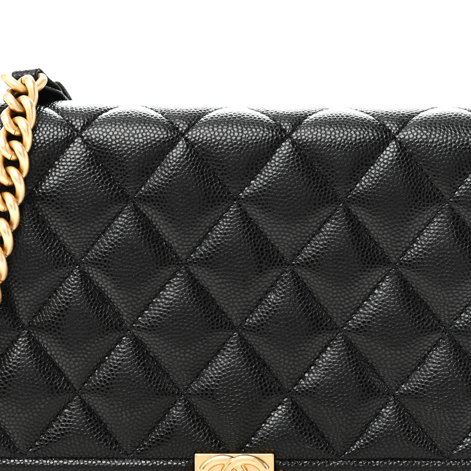 Chanel Caviar Quilted Boy Wallet On Chain WOC Black 8 of 10
