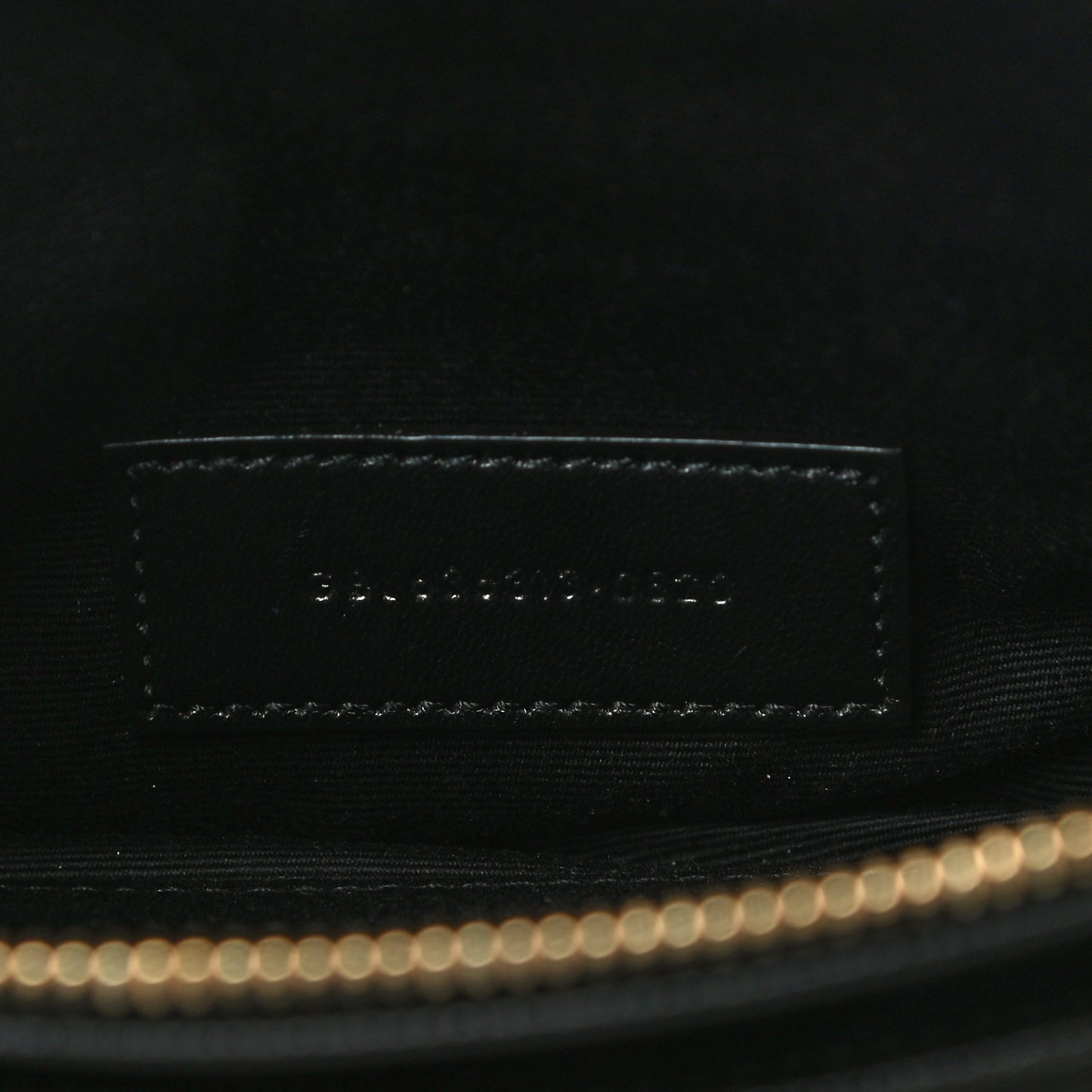 Grain De Poudre Chevron Monogram Large Bill Pouch Black