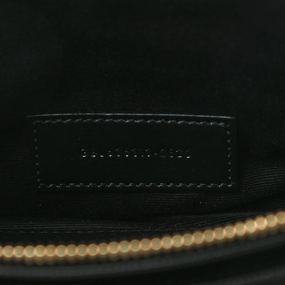 Saint Laurent Grain De Poudre Chevron Monogram Large Bill Pouch Black 7 of 10