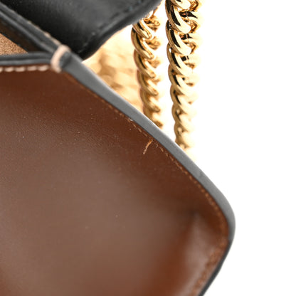 Gucci GG Supreme Monogram Calfskin Small Padlock Shoulder Bag Beige Black Cuir 10 of 11