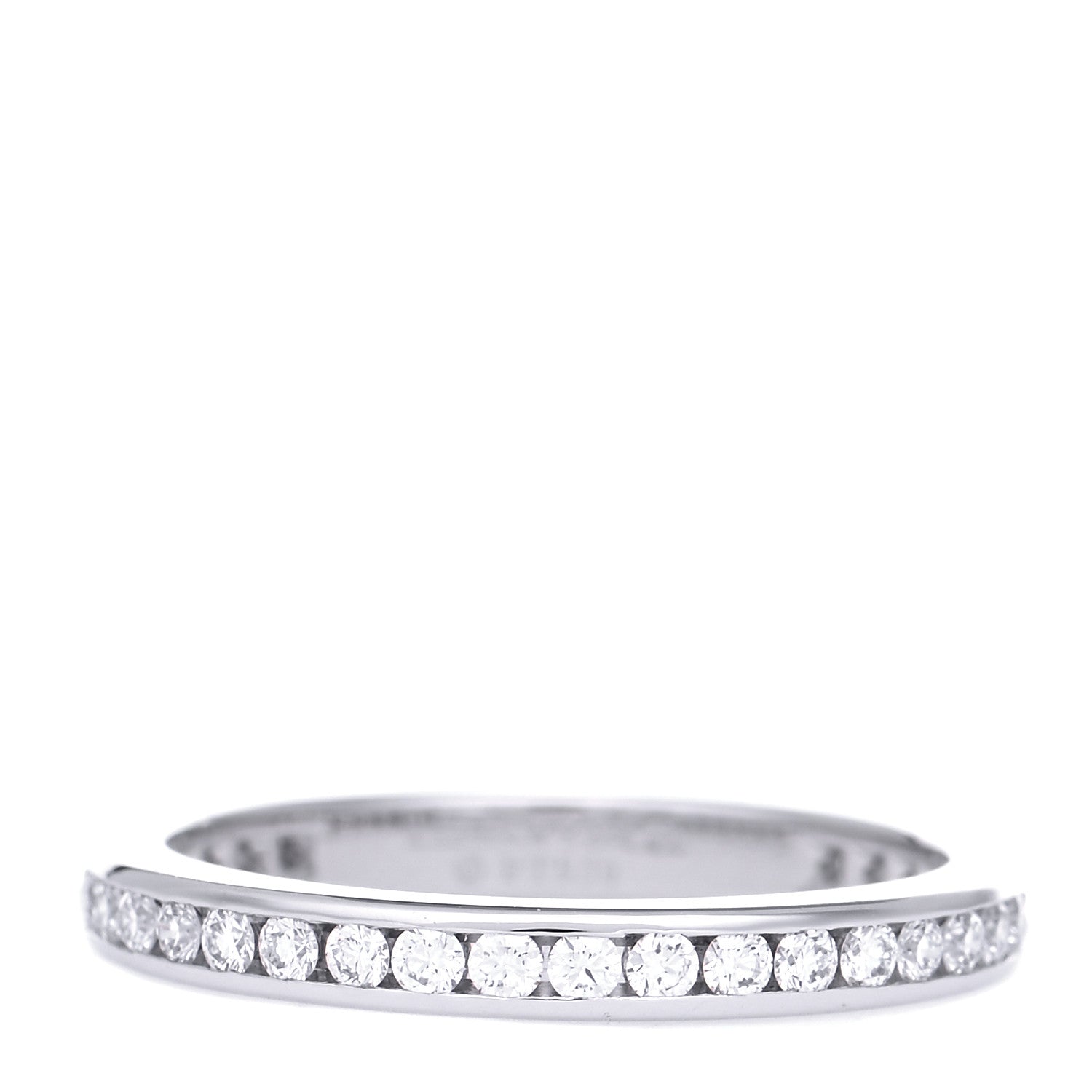 Tiffany Platinum Diamond 2mm Full Circle Wedding Band Ring 49 4.75 1 of 5