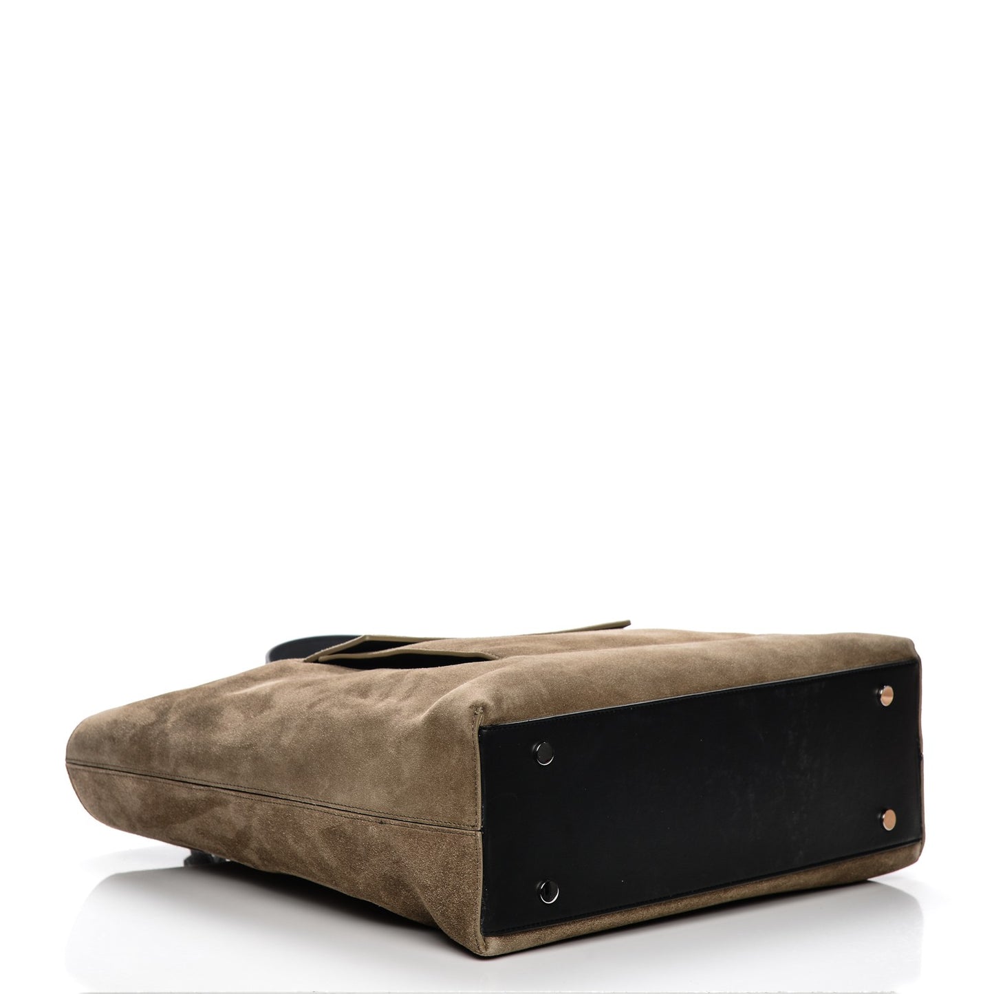 Suede Tote Gris Taupe Black