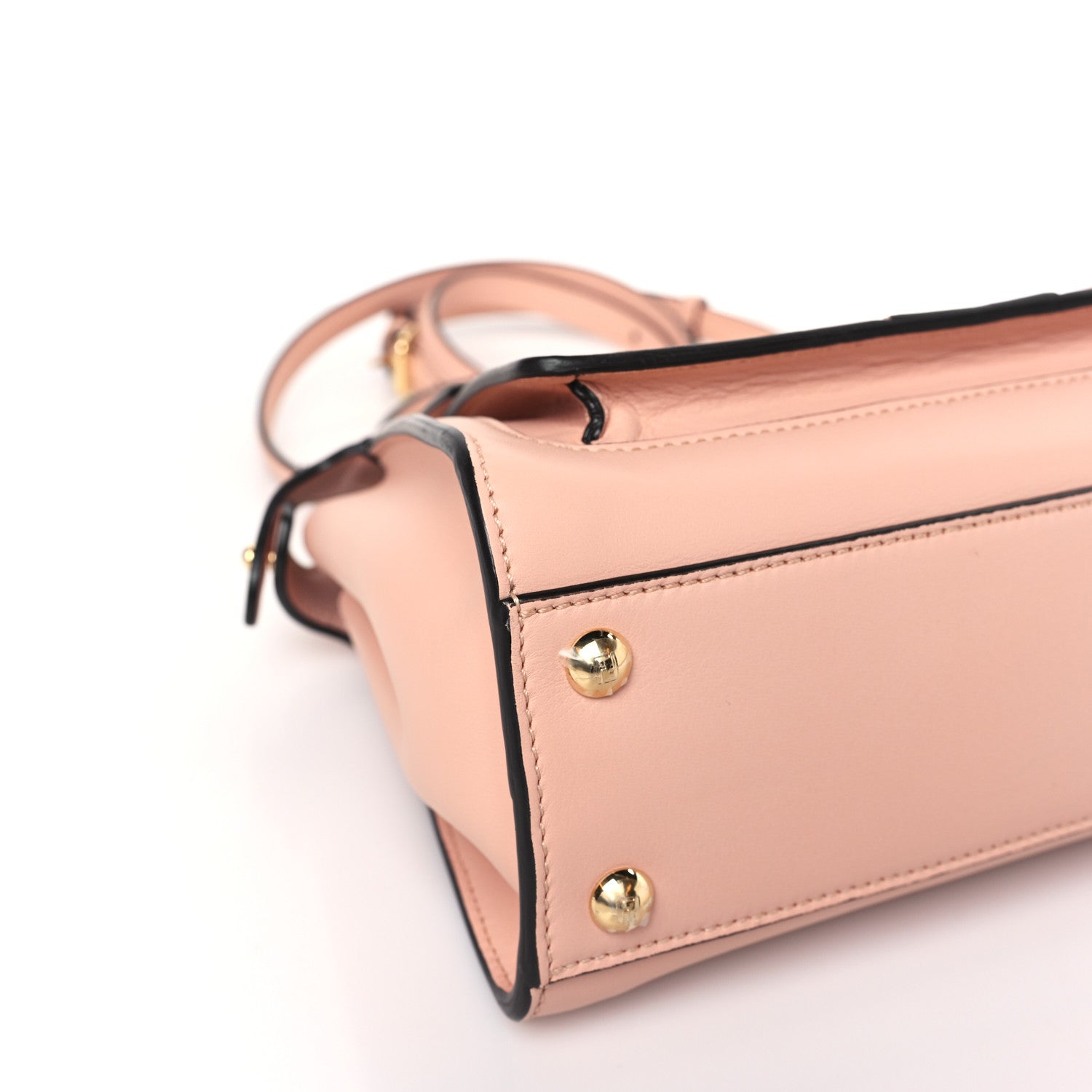 Fendi Nappa Pocket Mini Peekaboo Iconic Satchel Baby Pink 7 of 8