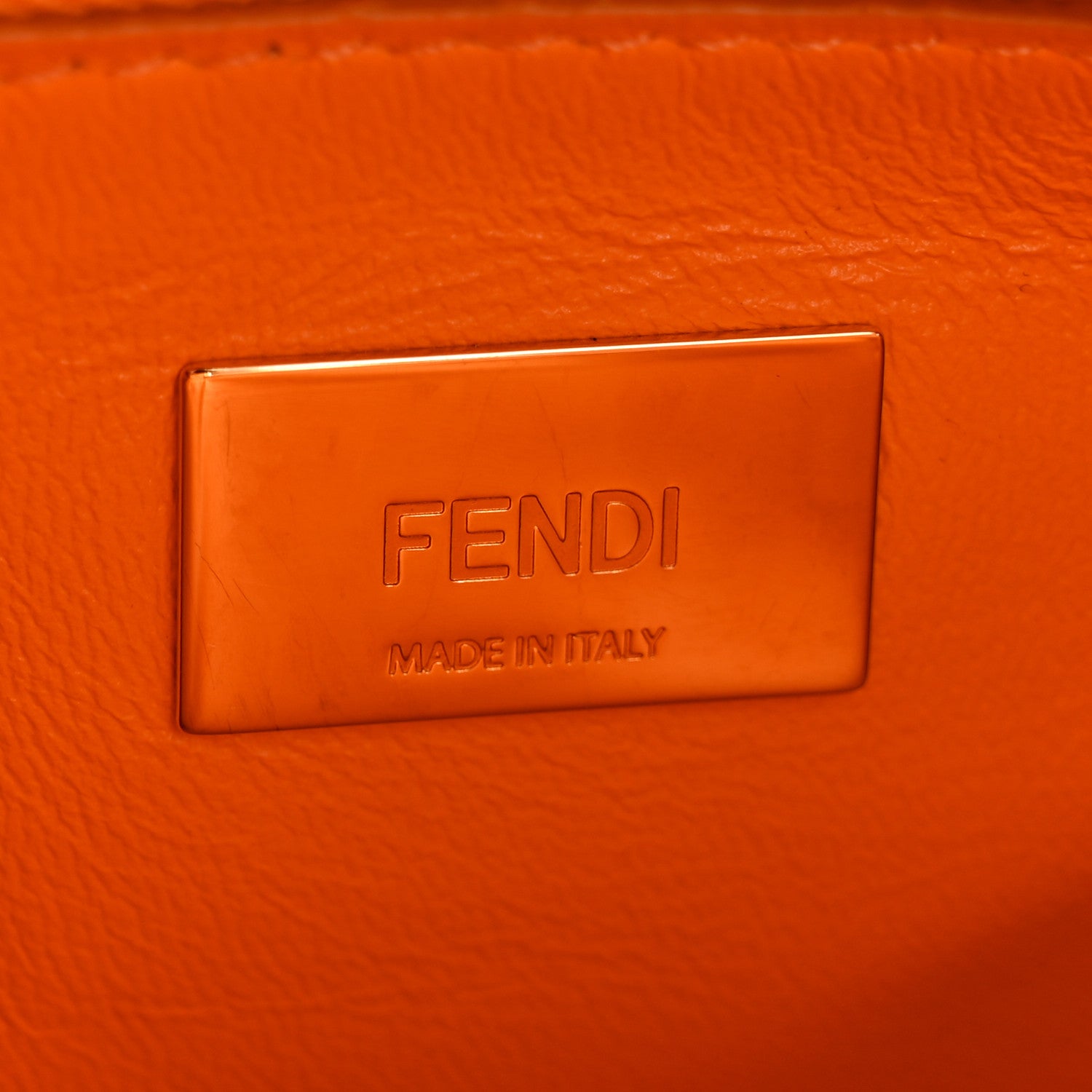 Fendi Nappa Mini Peekaboo Iconic Satchel Clementine 6 of 14
