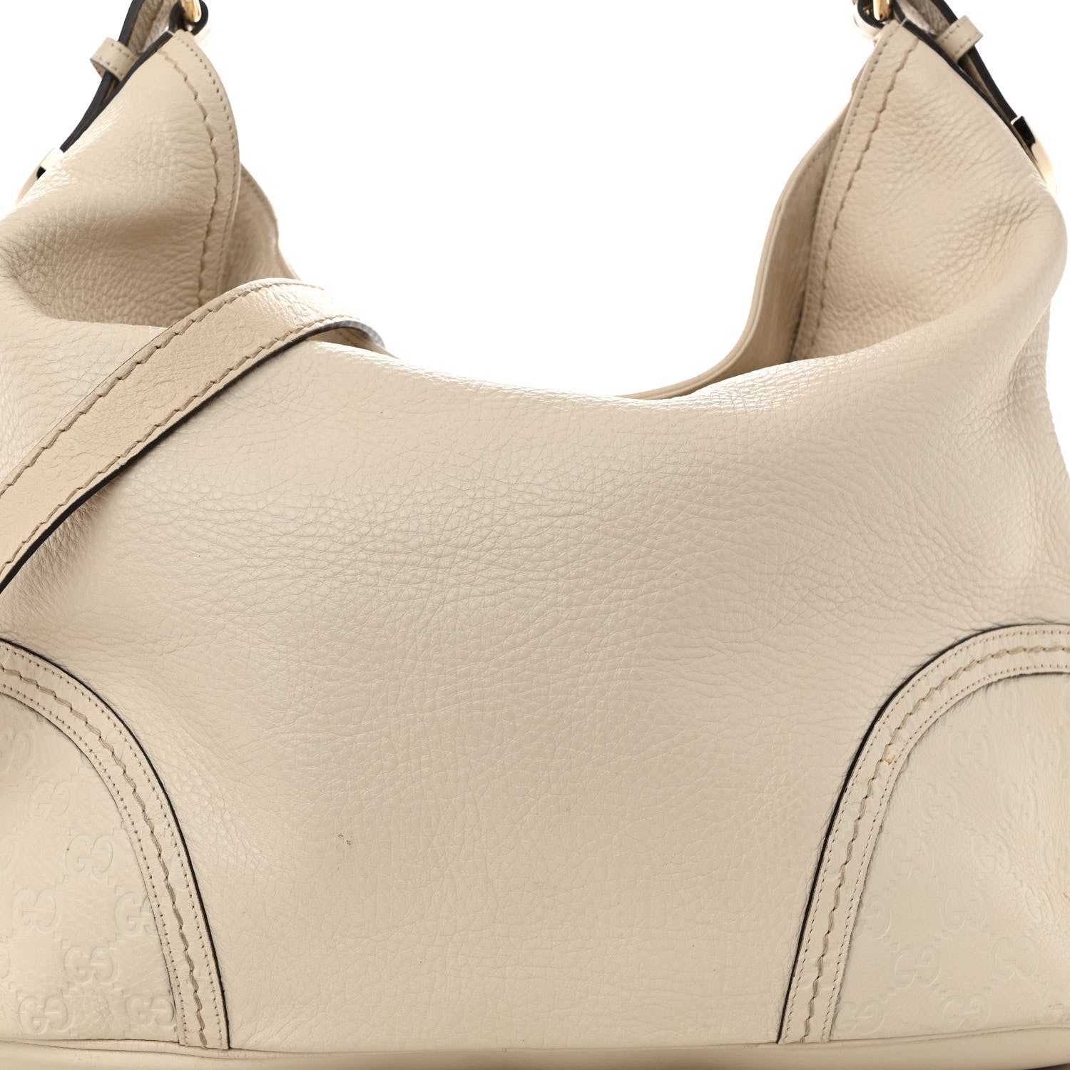 Gucci Calfskin Guccissima Trim Large Signoria Hobo Ivory 7 of 16