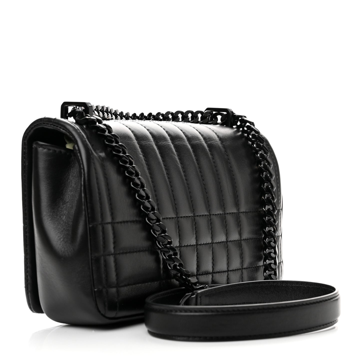 Lambskin Quilted Small Lola Bag Black