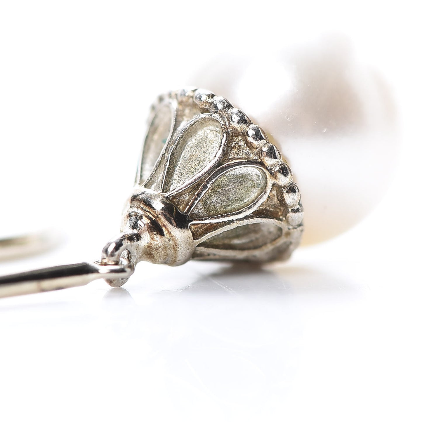 Sterling Silver Pearl Ziegfeld Earrings