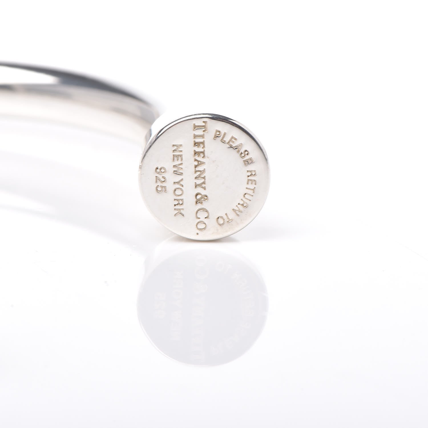 Tiffany Sterling Silver Return to Narrow Circle Edge Cuff Bracelet 5 of 6