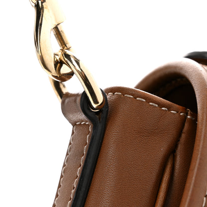 Gucci GG Supreme Monogram Textured Calfskin Emblem Mini Shoulder Bag Beige Dark Brown 12 of 13