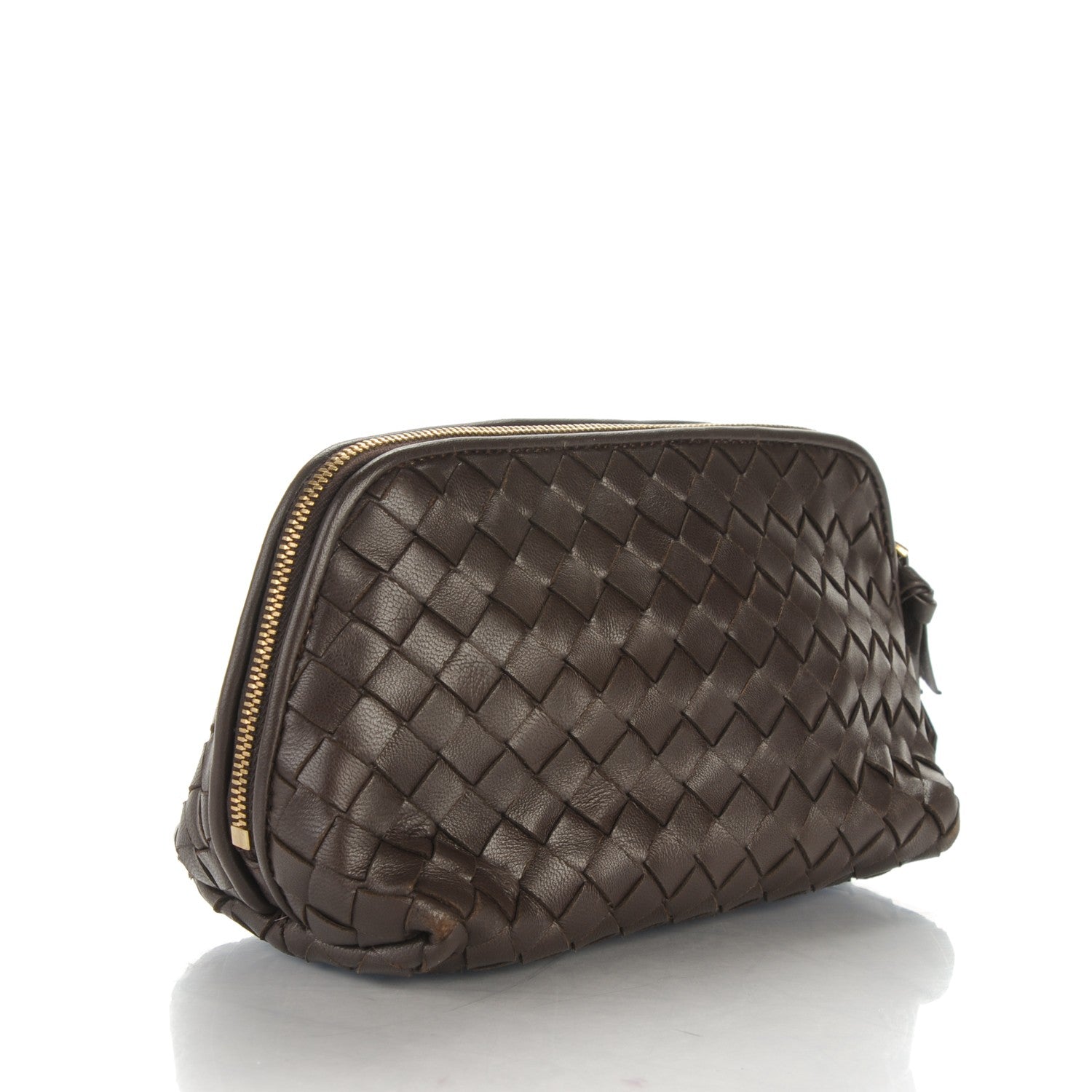 Bottega Veneta Nappa Intrecciato Cosmetic Case Ebano 3 of 9