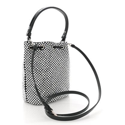 Prada Satin Crystal Metal Triangle Logo Mini Re-Edition 1978 Bucket Bag Crystal 3 of 11
