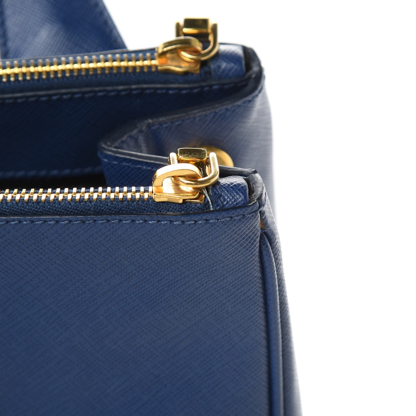 Saffiano Large Galleria Double Zip Tote Cobalto