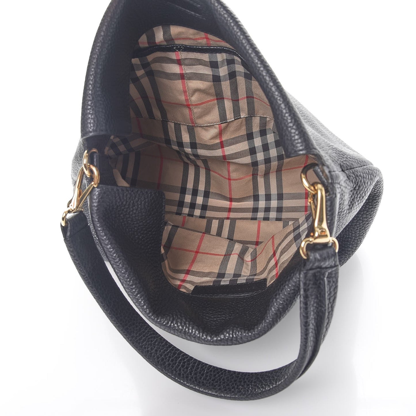 Grainy Calfskin Medium Cale Hobo Black