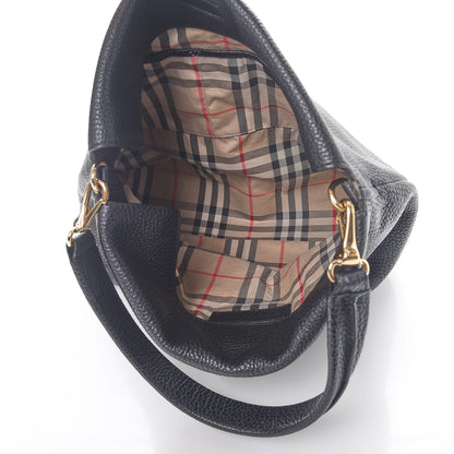 Burberry Grainy Calfskin Medium Cale Hobo Black 5 of 7