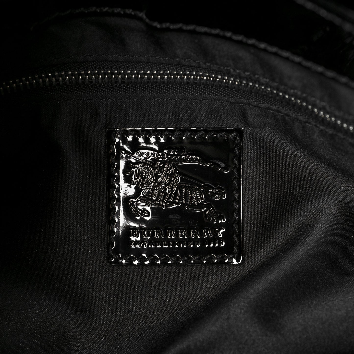 Patent Quilted Beaton Black