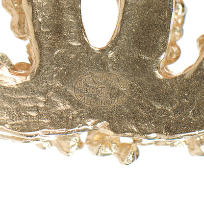 Chanel Enamel Crystal CC Brooch Black Gold 4 of 4
