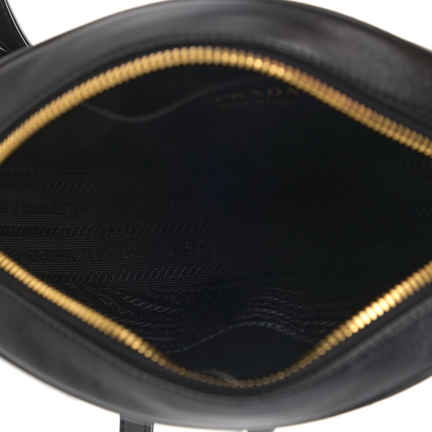 Prada Soft Calfskin Impunture Diagramme Oval Crossbody Bag Black 5 of 9